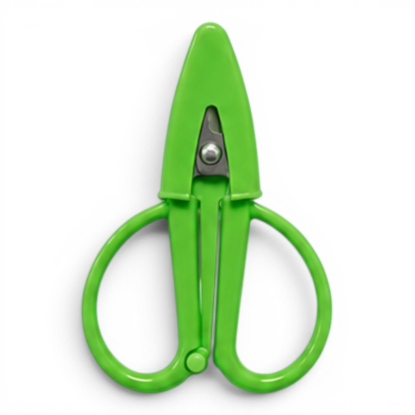 G&A Canvas Co clover green Super Snip mini thread scissors with stainless steel blades and silicone sleeve