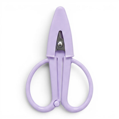 G&A Canvas Co lilac Super Snip mini thread scissors with stainless steel blades and protective silicone sleeve