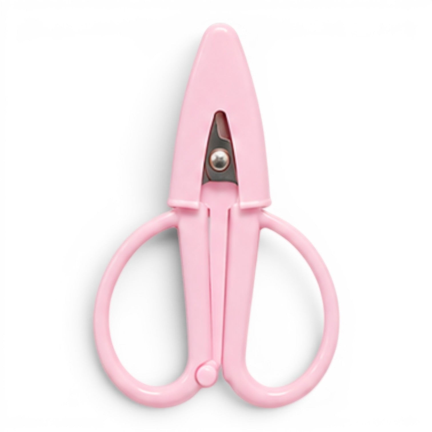 G&A Canvas Co Super Snip mini thread scissors in ballet pink with integrated protective silicone sleeve